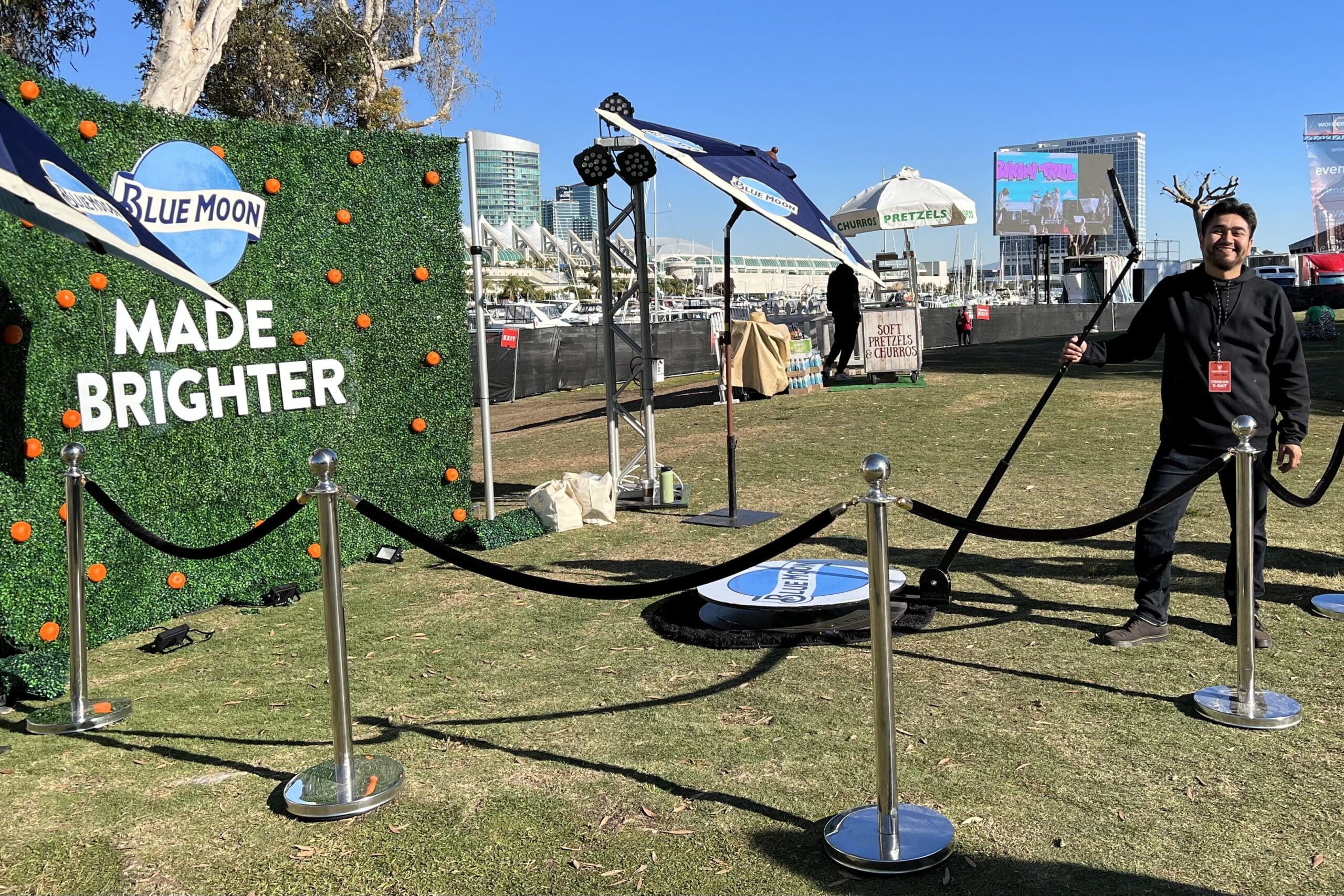 A photo of the BlueMoon event setup